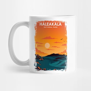 Haleakala national park hawaii travel poster Mug